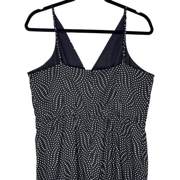 Express Black/White Polka Dots Y2K Baby doll top Tulip mini dress Women's size L - Picture 4 of 10